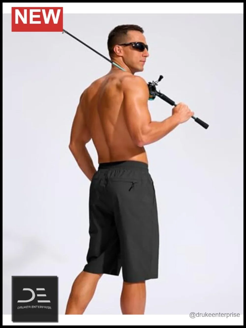 Men's Board Shorts with 3 Zipper Pockets Quick Dry Swim Trunks 11
